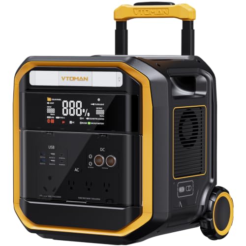 VTOMAN FlashSpeed Pro 3600 Portable Power Station, 3096Wh 3600W LFP Battery