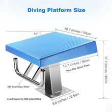 GEGEG 600LB Capacity Pool Diving Platform - for Indoor/Outdoor Use, Swimming Training Equipment, Blue Diving Board for Stadiums(Blue)