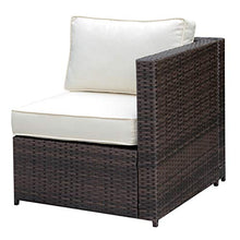Furniture of America Daley Rattan 4-Piece Patio Sofa Set in Brown and Beige