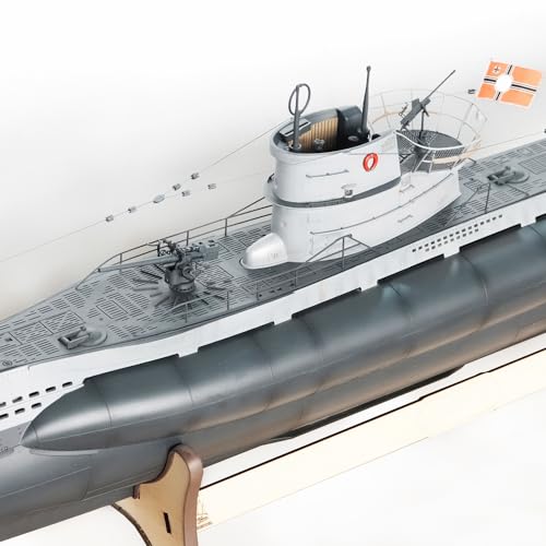 HOOBEN ARKMODEL German U-Boat Type VIIC Submarine Model Kit 1:48 Scale Grey