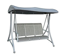 ROJAPLAST 103/9 Metal Garden Three Seat Swing, Grey, 123 x 196 x 179 cm