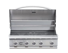 Bullet by Bull Yukon 5 Burner Outdoor Kitchen Grill, Built-In Gas Grill with 75,000 BTUs of Heat, 304 Stainless Steel, Cast Iron Heat Treated Reliabull Bar Burners and Piezo Igniters