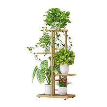 RWGOVLU Flower Stand 4 Tier 5 Potted Plant Stand Flower Pots Rack Display Shelf Home Decoration Potting Ladder Storage Shelving Rack