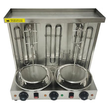 BREVELTION Electric 3 Burners Turkish Barbecue Machine Shawarma Maker Kebab Gyro Grill Stainless Steel Vertical Rotating Oven with Meat Catch Pan and Adjustable Tempereture