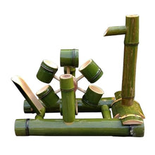 GenSDH Handmade Bamboo Water Fountain with Pump, Zen Feng Shui Flowing Water Feature, Outdoor Garden Fountain, Circulating Water Landscape Decor, for Pond, Stone Trough, Backyar,33.5in(85cm)