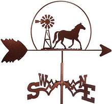 Weathervanes for Roofs Cast Iron Metal Weather Vane Vintage Hollow Wind Direction Indicator for Outdoor Garden Farm Gazebo Paddock Decoration Wind Vane (Style 5) (Style 4)