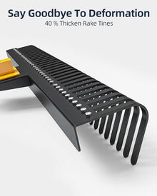 KYBOLT 60-Inch Tractor Rake 3-Point Attachment for Landscape Leveling and Gardening Black/Yellow