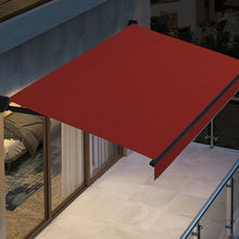 RUYICZB Electric Awnings for Patio, 10'×6.5' Retractable Awning with LED Light, Remote Control, UV Protection, Manual Patio Awning Sun Shade Shelter for Window Door Deck Garden,Red