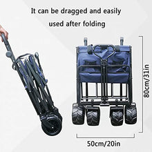 Outdoor Folding Utility Wagon Offroad Folding Trolley, Garden Transport Handcart, for All Surfaces, Load-Bearing 85kg/187lbs (Style 1)