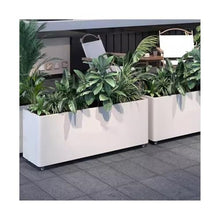 Planter Flower Box for Outdoor Use, Café, Milk Tea Shop, Green Flower Bed for Outdoor Use, Flower Trough Urban Raised Bed