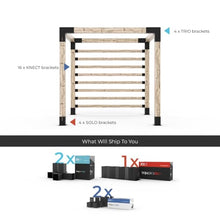 TOJAGRID Any Size Pergola Kit with Post Wall for 6x6 Wood Posts Black
