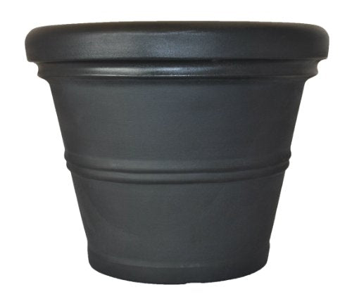 Tusco Products RR36BK Rolled Rim Garden Pot, 36-Inch, Black