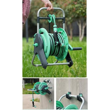 JTYMZYY Hose Reel Truck, Heavy Duty Water Hose Storage Truck, Garden Irrigation Hose Reel Watering Kit Water Hose Holder (Green 15m) (20m)