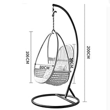 HYDDDDDQQQQQQQ Rattan Hanging Basket Hammock Chair Home Indoor Balcony Lazy Leisure Swing Rocking Chair Homestay Rattan Chair - Beige, Max 250 lbs