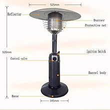 Patio Heater, Stainless Steel Tabletop Gas Home Burner Propane Or Butane Gas Bottle Low Energy, for Gazebo Garden Camping Outdoor