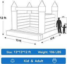 iLink-outer 13FT Large White Bounce House with Air Blower