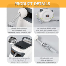 FENOKD Hose Reel-Outdoor Water Hosereel,Wall Mounted Retractable Garden Hose Reel,20+2M/30+2M/40+2M,with Automatic Same-Layer Pipe Drainage.30 Meters