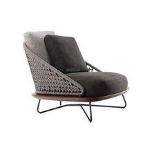 GLigeT Balcony Table and Chair Set Rattan Beach Chairs Terrace Courtyard Chairs Modern Simple Leisure Outdoor Furniture Household Living Room Backrest Chair Bistro Table Set (Color : Single Sofa)