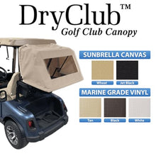 DOORWORKS GOLF CART ENCLOSURES Golf Cart Club Cover - DryClub Canopy in Sunbrella Black