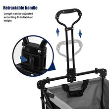 5sssallefaa Pull Along Folding Wagon Trolley Cart with Canopy
