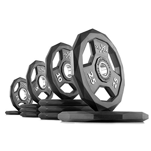 XMark Black Diamond 115 lb Set Olympic Weight Plates