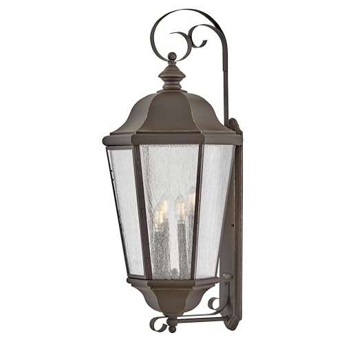 Hinkley Edgewater Grande Enclosed Outdoor Wall Lantern, Oil Rubbed Bronze