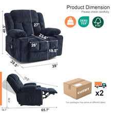 CUZSIT Oversized Recliner Chair for Living Room with Massage & Heat