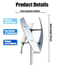 16000W/20000W Wind Turbine Generator 12V/24V/48V/220V 3 Blade Wind Vertical Generator 3 Phase AC Permanent Magnet Generator Wind Turbine Kit with Controller,for Home/Boat/Chalet/Motor Home(16000W,24V)