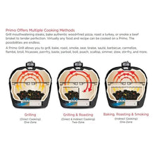 Primo All-in-One Kamado Round Grill with Cradle Shelves, Ash Tool and Lift Black