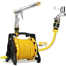Long-lasting PP Water Pipe Storage Rack with Hose Reel Cart, Portable Small Hose Mobile, Easy to Store Hose Reel (Hose Cart+35m Pipe)