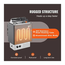 POGHDBXA Sauna Accessories, Sauna Heater, Electric Stove, Bathroom with Integrated Controls, Adjustable Temperature for Home, Hotel, SPA