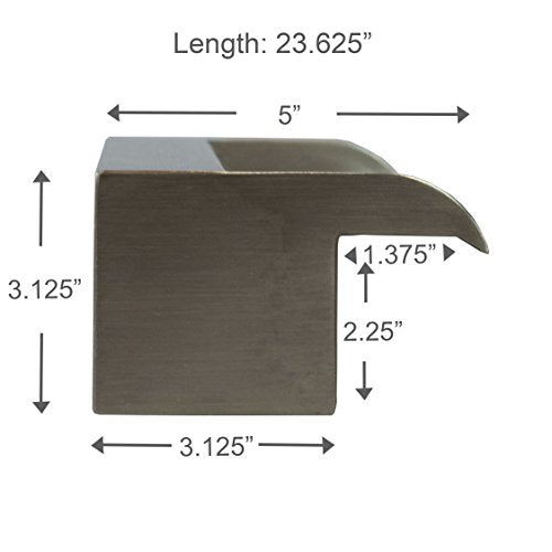 Majestic Water Spouts Nakano 24" Waterfall Spillway for Fountains, Pools, Ponds Silver Metallic