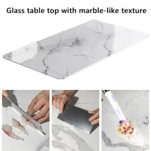 Rectangle Tempered Glass Table Top with Marble Design - 8mm Thick with Flat Polish Edge, Glass Table Protector Tempered Glass Rectangle Table Top Rectangle Table Top(B,100x60cm)