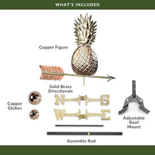Good Directions Pineapple Weathervane, Pure Copper
