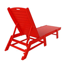 WestinTrends Malibu Poly Reclining Outdoor Patio Chaise Lounge Chair Adjustable (Set of 2), Red