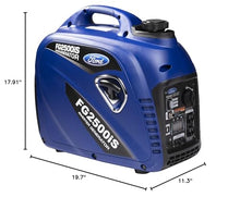 Ford 2300 Watt Gas Inverter Generator, Small Portable & Quiet, Home Use, Camping, Outdoor, CARB Compliant, Parallel Capability, Built Ford Tough, Generadores De Gasolina Silencioso, FG2300IS