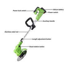 Cordless Grass Trimmer,12V 2000mAh Li-Ion Battery String Trimmer,Electric Grass Trimmer,Telescopic Grass Cutter,Pruning Cutter Garden Tools,String Trimmer Edger,Grass Pruning Cutter Garden Tools