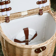FENOKD Picnic Basket Rattan Trolley Camping Storage Baskets Retractable Drawbar Picnic Basket Lunch Baskets with Wheels for Road Trips Outdoor Camping，