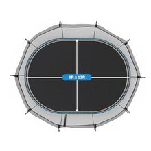 Springfree Large Oval Trampoline 8x13 ft with FlexrStep V2 Bundle Black