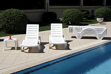 Compamia Aqua Pool Chaise Lounge Chair Stackable Marine Grade Plastic resin outdoor chaise lounge in White - Set of 4