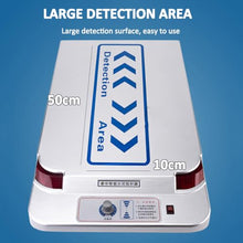 Xoiasth Desktop Needle Detector, Metal Detection Platform with Audible and Visual Alarms, 0-10 Level Sensitivity Adjustment, ABS Housing, 19.7 x 4 in Detection Area