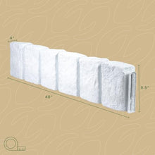 Beuta Landscape Edging | Garden Edging Border | Polyrock Block XL for Lawn Edging, Flower Beds & Yard Edging – 40 Pack | Each Section Has 6 Blocks 48" L x 4" W x 9.5" H | 120 Spikes | Limewash