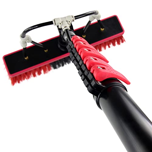 Solar Panel Cleaning Brush and Pole, Water Fed Telescopic Brush, Window Cleaning Poles Water Fed Brush, for Cleaning Photovoltaic and Solar Panels