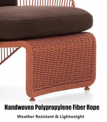 KPHYMOD Patio Loveseat, All-Weather Rattan 2 Seater Sofa, Outdoor Patio Furniture Set for Balcony Backyard Deck Poolside