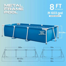 8.5ft x 26in Rectangular Frame Swimming Pool