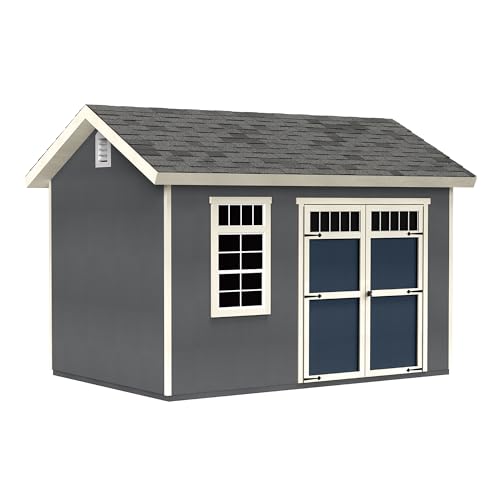 Handy Home Products Beachwood 8x12 Do-it-Yourself Wooden Storage Shed with Floor Kit- Does not Include Paint or Roofing Shingles