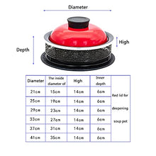 MNSSRN Aluminum Alloy Buffet Pot, Self-Service Heater Set, Catering Self-Service Mini Hot Pot, Outdoor Picnic Home,Red,41cm