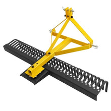 Keliejnese 3 Point 60'' Landscape Rock Rake for Cat 1 Tractor Attachment Soil Gravel Lawn