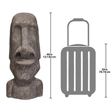 Design Toscano Easter Island Ahu Akivi Moai Monolith Garden Statue Extra Extra Large 48 Inch Grey Stone