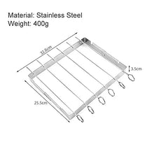 Portable Stainless Steel BBQ Grill Folding BBQ Grill Mini Pocket BBQ Grill Barbecue Accessories for Home Park Use